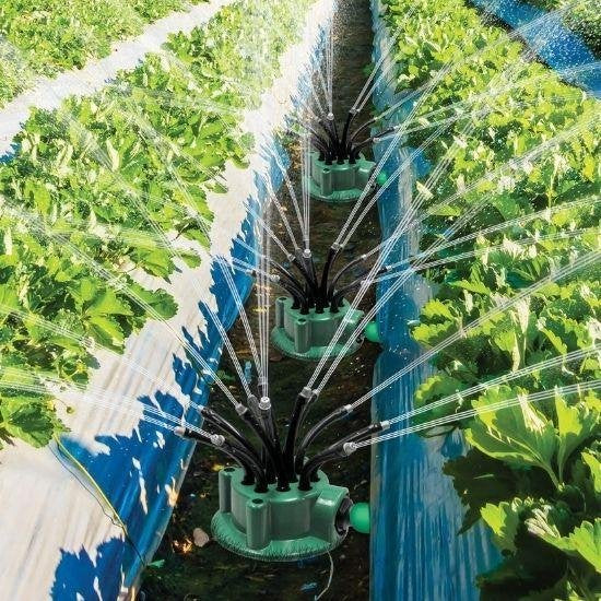Orange Donkey Flexipoint Garden Sprinkler Set - 2er-Pack mit 24 flexiblen Düsen - Effiziente Bewässerung für Garten und Rasen - Sprinkleranlage