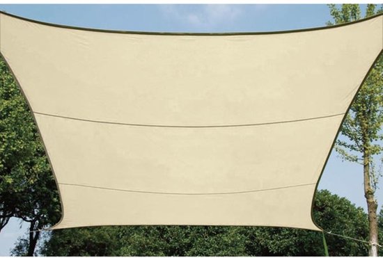 Perel Schattentuch, wasserdurchlässig, luftdurchlässig, 3,6 x 3,6 m, 180 g/mÂ², HDPE, quadratisch, champagner