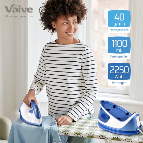 VAIVE SteamPrecision Bügeleisen mit Dampfgenerator - Dampfbügeleisen - Bügeleisen - Keramiksohle