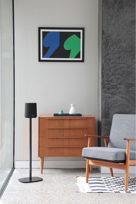 SoundXtra SDXHKCONEFS1021 Lautsprecherhalterung Boden Aluminium, Stahl Schwarz