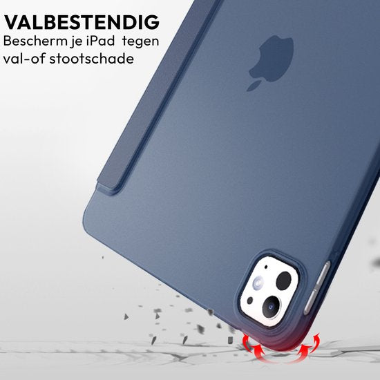 Tablet-Hülle geeignet für iPad Pro 11 Zoll Gehäuse (2024) - M4 - Smart Cover - Blau