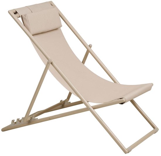 Cille Strandstuhl mit 4-fach verstellbarer Rückenlehne, taupe