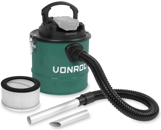 VONROC Akku Aschesauger - HEPA-Filter - Gebläsefunktion - 12L Behälter - Ohne Akku & Ladegerät
