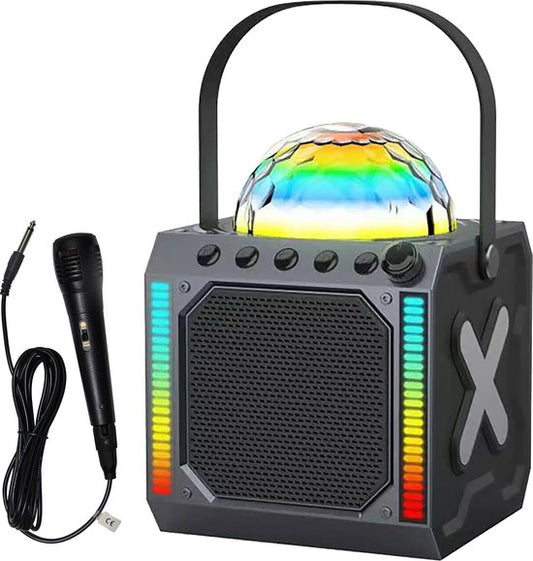 Denver Karaoke Set Kinder & Erwachsene - Disco Lights - Bluetooth - Inkl. Mikrofon - Lautsprecher Party Box - Party Box - BTM618