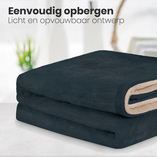 Auronic Electric Blanket - Duo Pack - Wärmedecke - 1 Person - 3 Wärmestufen - 160x120cm - Anthrazit