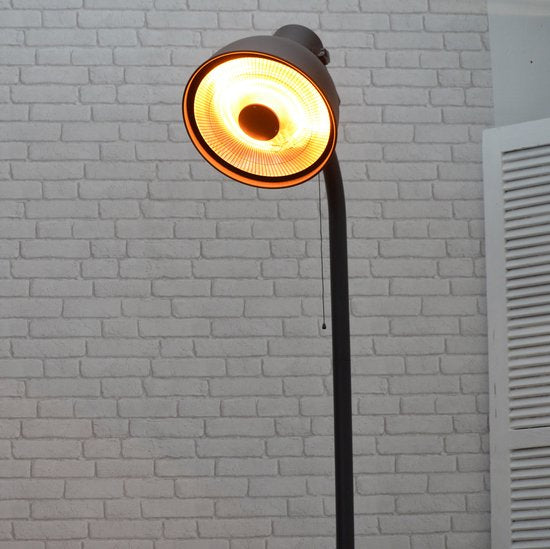 Perel - Steh-Terrassenheizer - 2000 W - 3 Heizstufen - Retro-Design - Metall - Schwarz