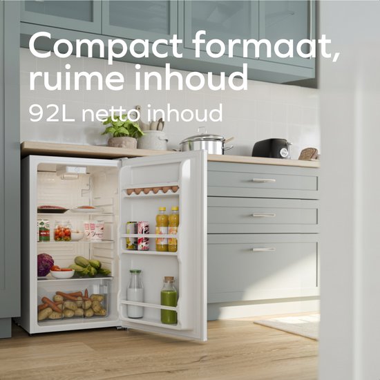 KitchenBrothers Kühlschrank - 92L - Tischmodell - Eisfach - Frigo - Freistehend - Weiß
