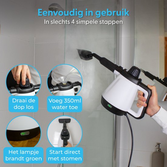 Ølven Handdampfreiniger - 5 in 1 - Dampfreiniger - Fleckenreiniger - Teppichreiniger - 450ML - 1200W