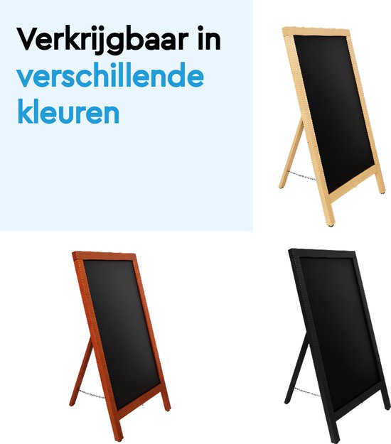 BRASQ Kreidetafel Schwarz - 55x 85 CM - Kreidetafel - Werbeschild - Bürgersteigschild - Einseitig - für Innen und Außen - Gastgewerbe