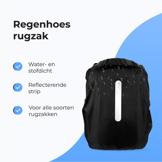 Regenhülle Rucksack - 100% wasserdicht - Rucksack - Flugtasche für Rucksack - Schultasche - 25 bis 35 Liter