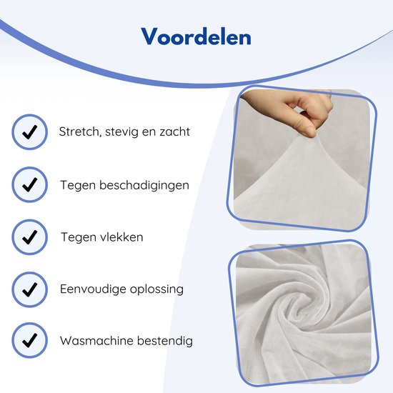 Hilvard Stuhlhusse - Esszimmer Stuhlhusse - Samt - Stretch - Elfenbein