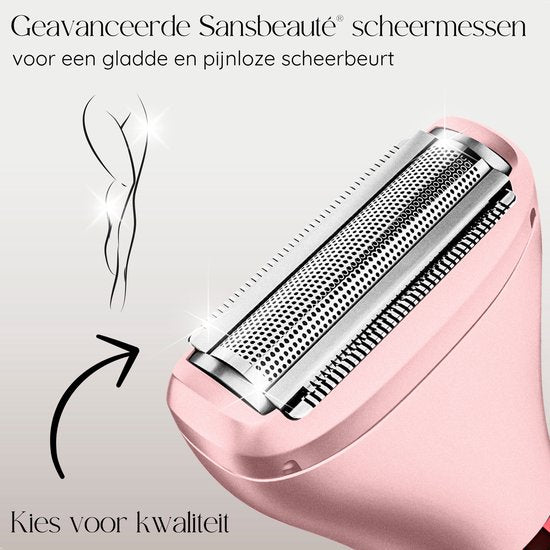Sansbeauté® 3-in-1 Ladyshave - Mit Display - Elektrisch - Wiederaufladbar über USB