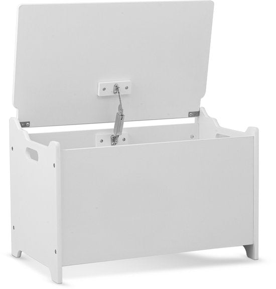 Oemmie Spielzeugbox - Aufbewahrungsbox - Aufbewahrungsbox - Aufbewahrungsbox - Aufbewahrungsbox Kinder - 60x40x37cm - Sicherheitsscharniere - Weiß