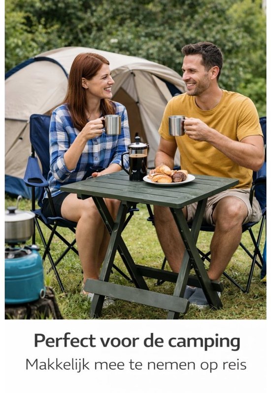 Pro GardenCamping Tisch 50x43x43 Salbei grün/Kunststoff