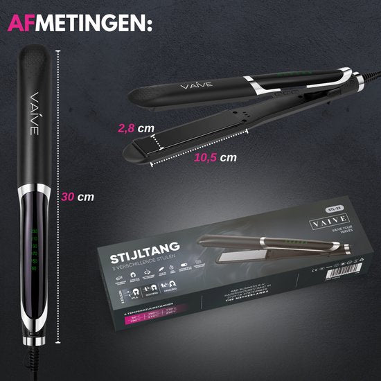 VAIVE Glätteisen - 2 in 1 - Glätten und Locken - Keramik - 60ºC - 230ºC - Lockenstab