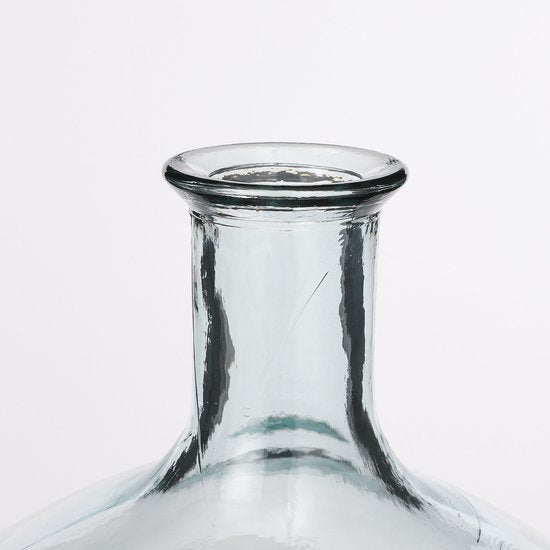 Mica Decorations Kyara Flaschenvase - H46 x Ø38 cm - Recyceltes Glas - Transparent
