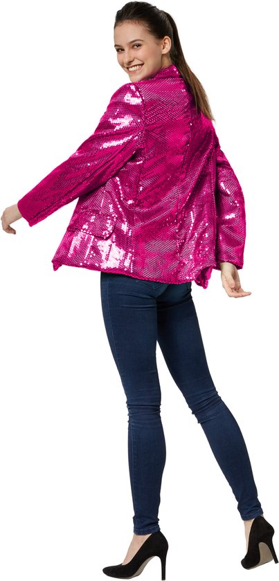 Dressforfun Faschingskostüm Paillettenmantel – Rosa – Damen – Größe XXL