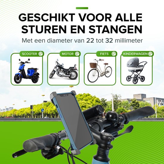 iSetchi Handyhalterung - Fahrrad & Roller - Anti-Schock
