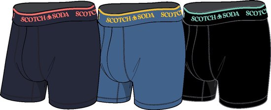 L NAVY LIGHT BLUE 416 SSSP25M158807 3er-Pack Boxershorts FASHION BOX UK Scotch and Soda