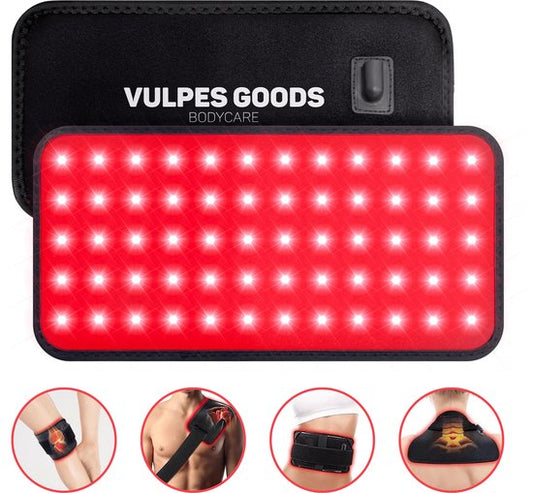 Vulpes Goods® BodyCare Infrarot-Rückenband - Tragbar - Infrarot-Therapie - Wärmeband - Für unterer Rücken, Schultern, Nacken, Beine - PRO