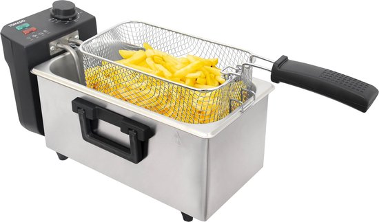 Tomado TDF3000S - Fritteuse - 3 Liter Fassungsvermögen - Kaltzonenfritteuse - 2000 Watt - Edelstahl