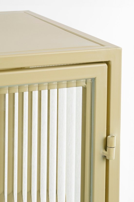 Mica Decorations Clifton Aufbewahrungsschrank mit Türen - L38 x B35 x H90 cm - Metall - Beige