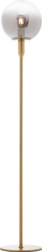 Brilliant Gould Stehlampe – 1 Lichtquelle – E27 Fassung – Rauchglas – 52 Watt - Gold