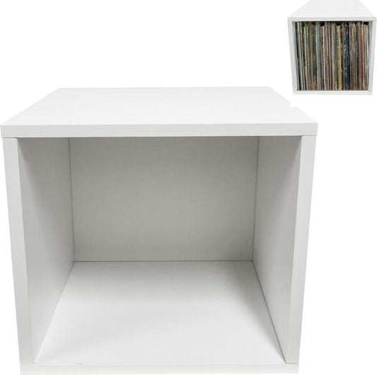 VDD - Schallplattenschrank - Vinyl Plattenschrank - LP-Schallplattenregal - Weiß