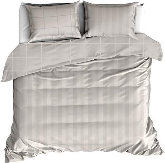 De Witte Lietaer Bettbezug aus Baumwollsatin Zygo – Hotelgröße – 260 x 240 cm – Taupe