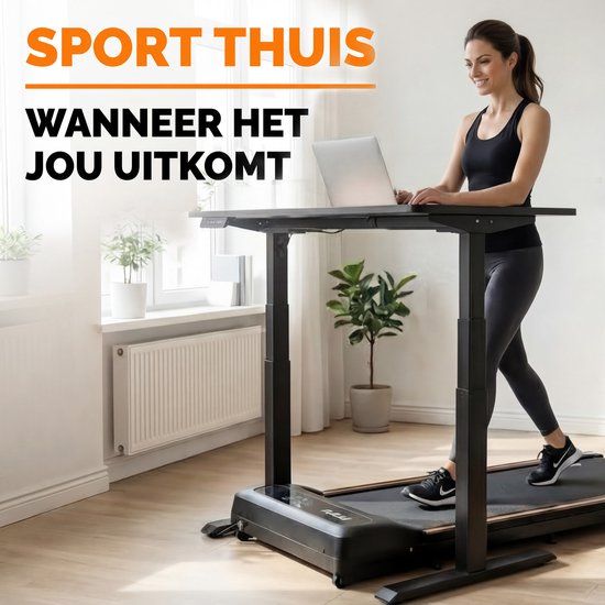 Fitby Laufband - Laufband mit Steigung 5% - 8% - Laufband 1-8 km/h - Laufband - Walking Treadmill - Schwarz Orange