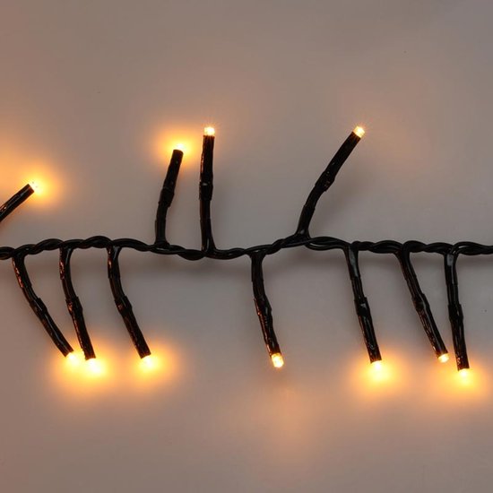 Maxi Cluster Weihnachtsbeleuchtung - 400 led - 6m - extra warmweiß - Timer - Lichtfunktionen - Memory - Außenbereich