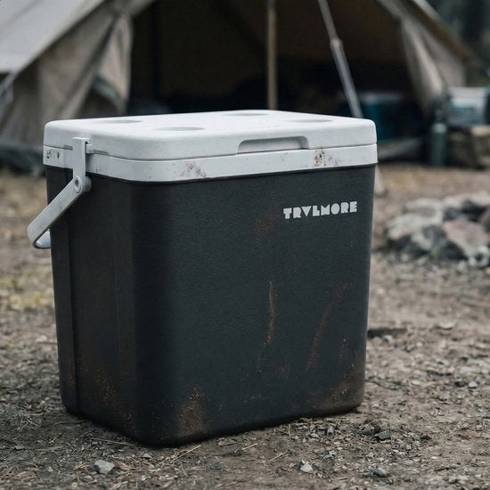TRVLMORE Cool Box 26L - 65-Stunden-Kühlung - Kühlbox - Inklusive 2 Kühlelemente - Anthrazit