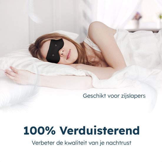 Resty® 4-in-1 Schlafmaske - 100% lichtdicht - Kühlung/Heizung/Aromatherapie - 3 Einsätze - komfortable 4D-Passform
