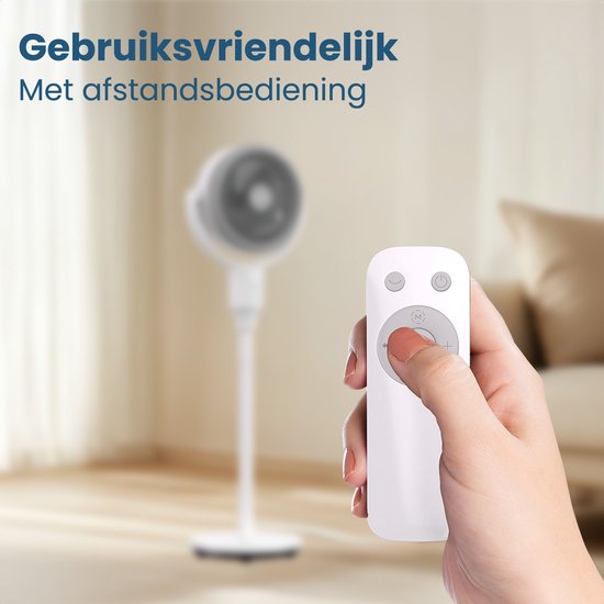 Auronic Standventilator - Boden und Tischventilator - 3 Geschwindigkeiten - Leise - Weiß