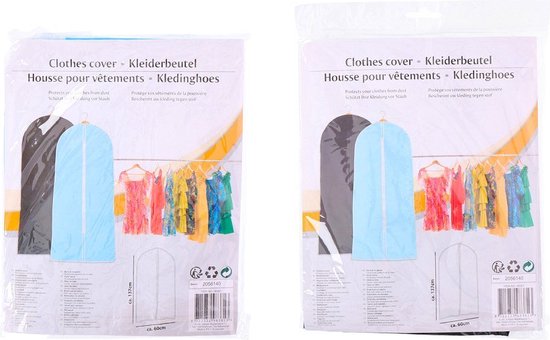 Kleidersack mit Reißverschluss 137x60 cm Assorted