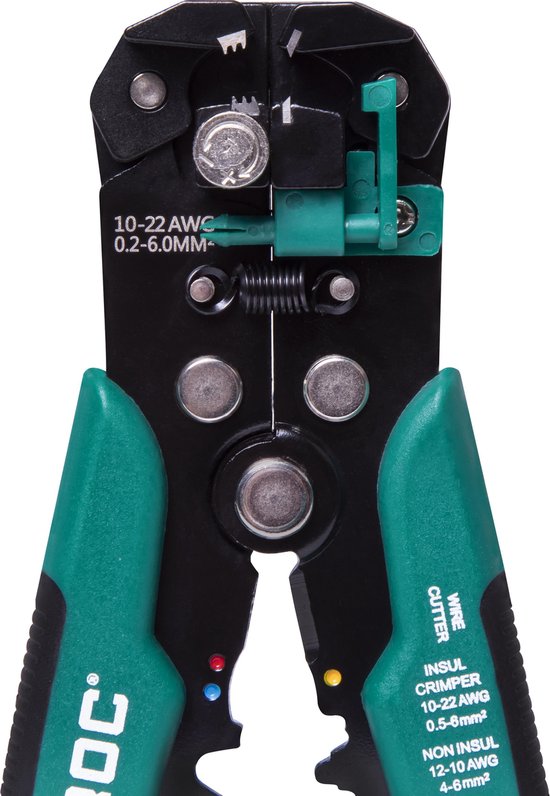 VONROC Professional automatische Abisolierzange - Crimp- und Isolierzange - Mit 270-teiligem Zubehörsatz