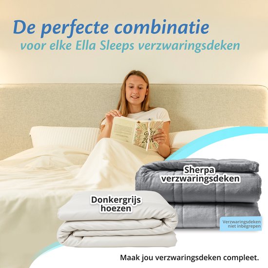 Bezug für Ellas Schmusedecke 135 x 200 CM - 7 KG & 9 KG - Bezugshülle aus 100% Bio-Baumwolle - Organic White
