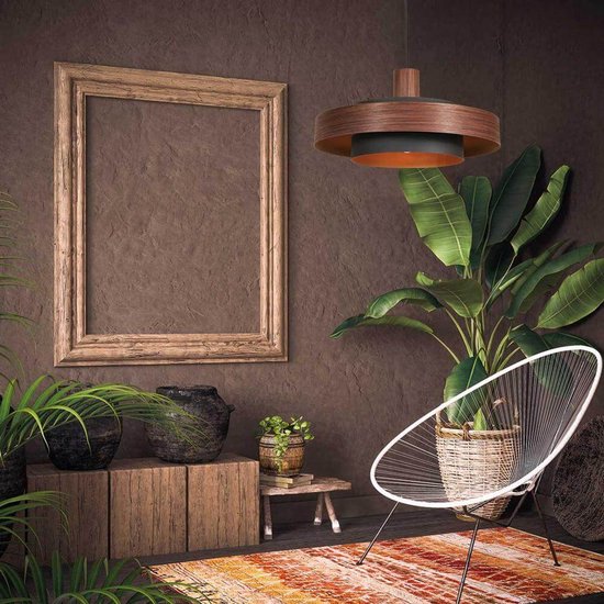 Anne Lighting - Hängeleuchte - Flinter - braun - Metall - Ø 50cm - E27 - 3329E