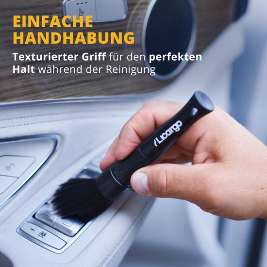 LICARGO Detailing Brush Car - ultraweich für die schonende Reinigung innen und außen - 2 Stück Bürsten Autopflege - weiche Autopflege-Bürste - Obere Autobürste Reinigungsbürsten-Set