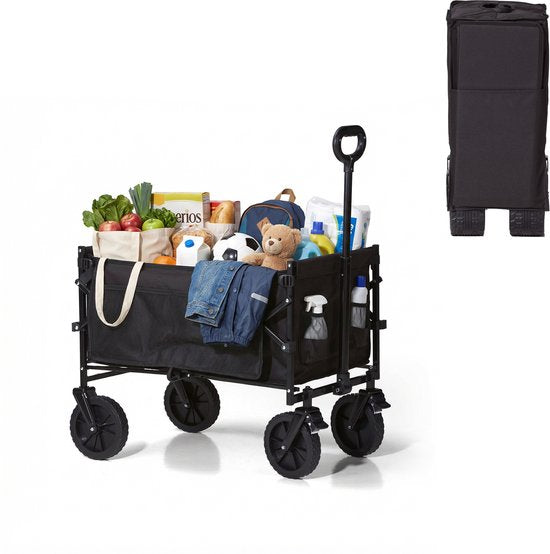 Mr Fold Bolderkar - XL - faltbar - 100L - 100KG Tragekapazität - Schwarz - 5 Jahre Garantie