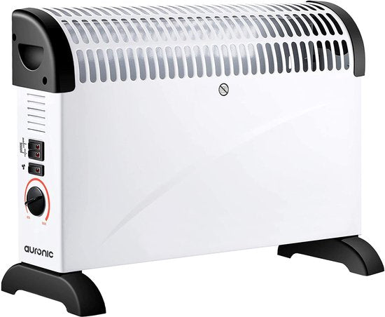 Auronic Elektrokonvektor - 750/1250/2000 Watt - mit Gebläse - Heizung - Heizlüfter - Weiß