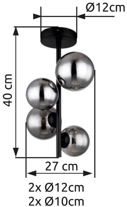Globo Deckenleuchte Riha - - - 56133-4D