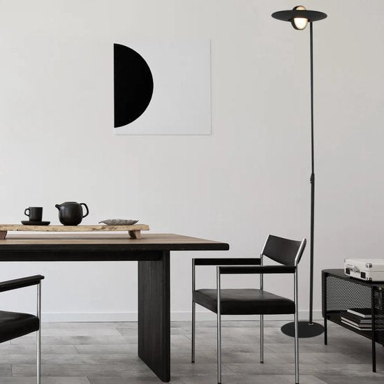 Stehleuchte Zenith LED 1477ZW schwarz, Höhe 185 cm, Material Kunststoff und Metall, schwenkbar, Steinhauer Exclusive