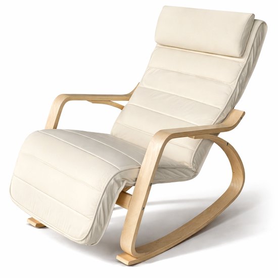 Bayt Schaukelstuhl - Sessel - Babyzimmer-Schaukelstuhl - Relaxsessel - Weiß