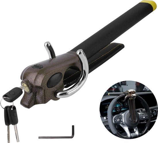 Gtrise Lenkradschloss - Für Auto - Stoplock - Wohnmobil - Profi - Mit Ebook & Aufbewahrungstasche