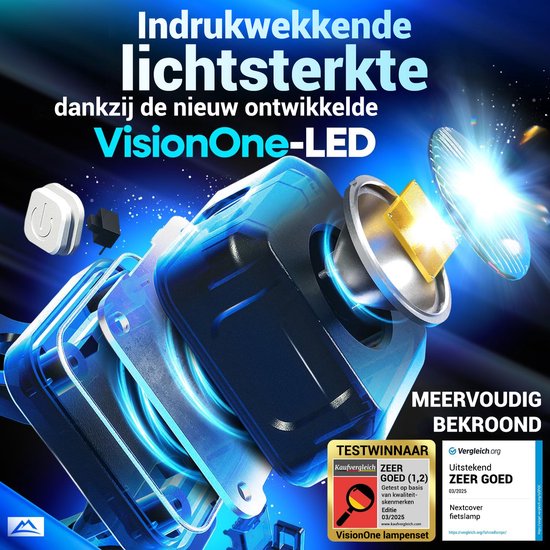 Nextcover Fahrradlicht vorne und hinten | Fahrradlicht USB-C Wiederaufladbar & IPX4 Wasserdicht | Fahrradlicht Set mit 6 Stunden Batterielebensdauer | Frontlicht und Rücklicht | Fahrradlicht LED Weiß und Rot | Fahrradlicht für alle Fahrräder | Fahrradlamp