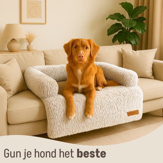 By Cee Cee Original Hundedeckenbank - Hundedeckenbank - Hundekorb - Premium - komplett abnehmbar - Beige- 102x90 - Größe L