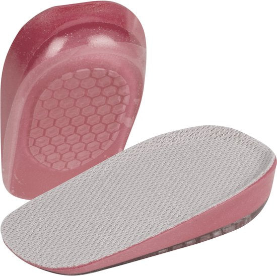 Nuvance Einlegesohlen - 2.5cm Fersenverstärker - Fersenpolster - 2 Stück - Größe 36-40 - Männer & Frauen - Ferseneinlagen - Pink