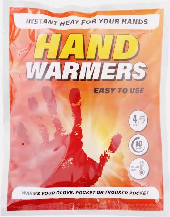 Handwärmer - 4er Pack - 10 Stunden warme Hände - Sofortwärme - Handwärmer - Wärmepackung