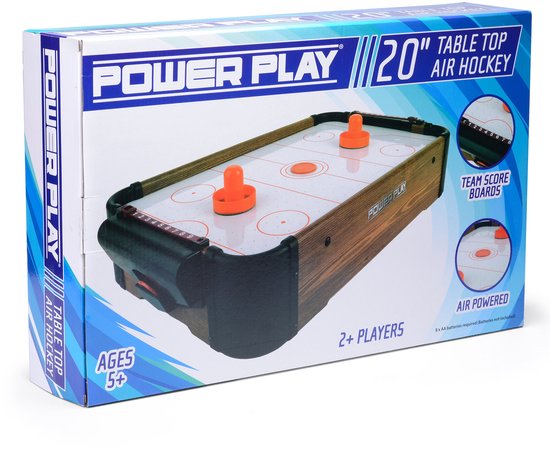 Toyrific Air Hockey Tisch 20 Zoll Braun 5-teilig